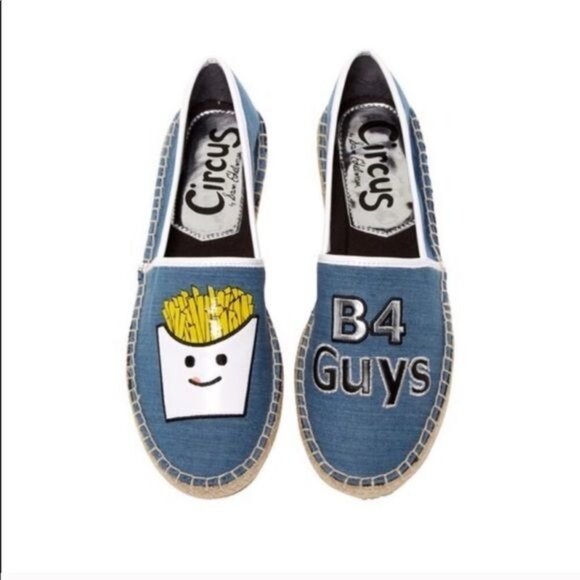 Sam Edelman Leni Fries B4 Guys Espadrilles Denim Slip-On Shoes 8.5 - Picture 1 of 6
